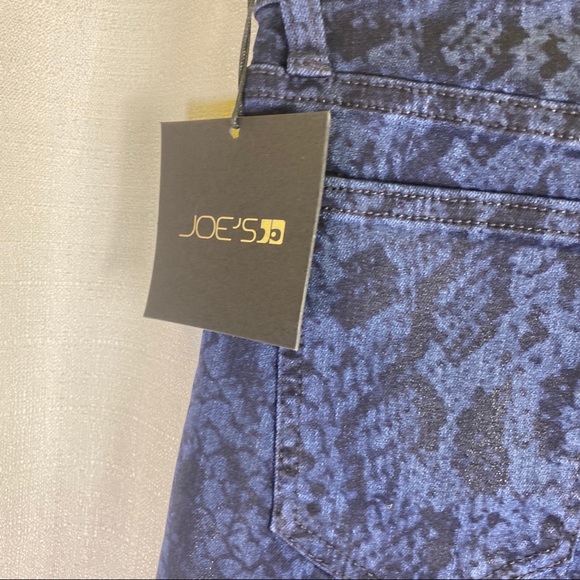 Joe's Jeans The Charlie Black & Blue Snake skin Ankle Skinny Jeans Size 24 🆕 - Picture 14 of 16